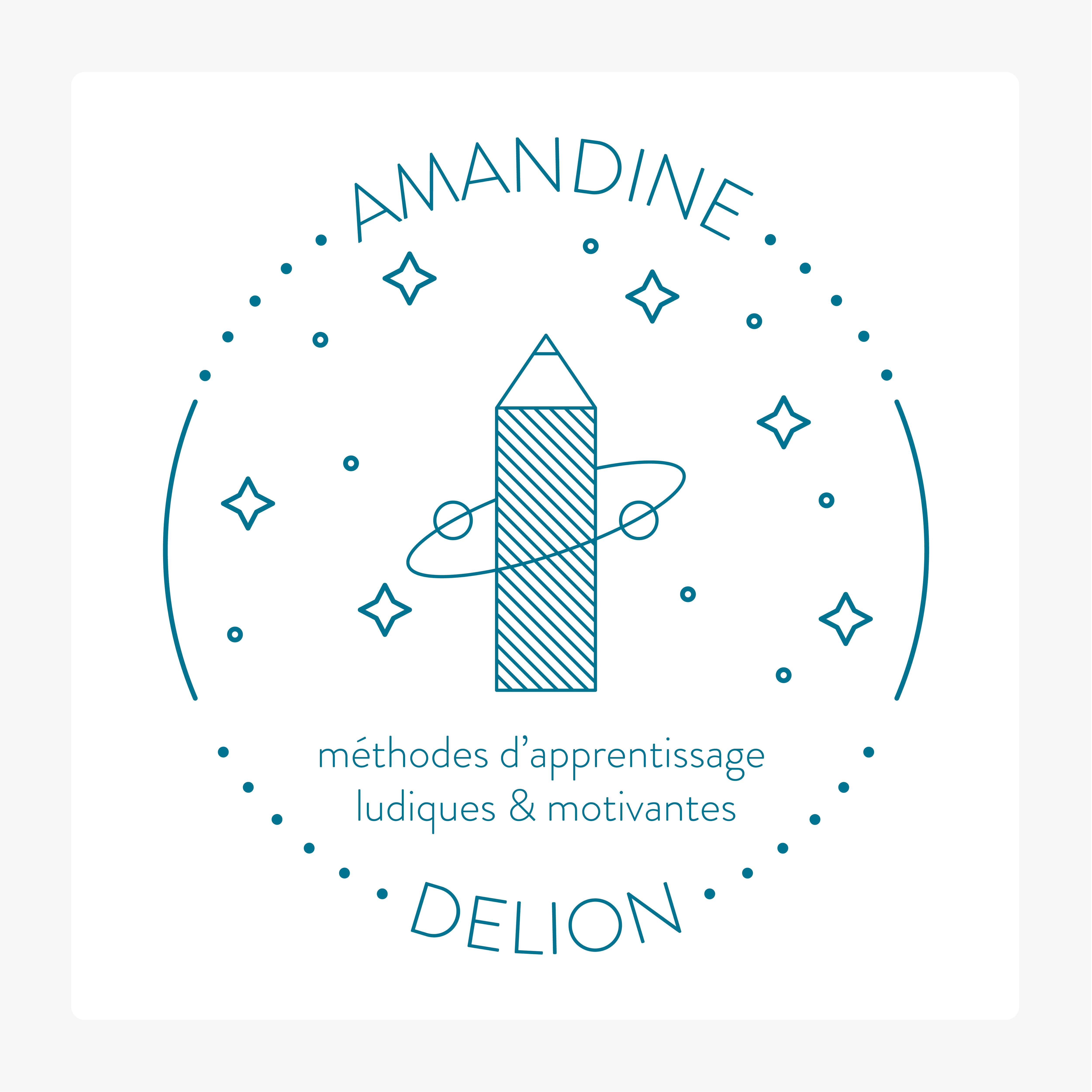 Amandine Delion - Création de logotype, charte graphique et cartes de visite