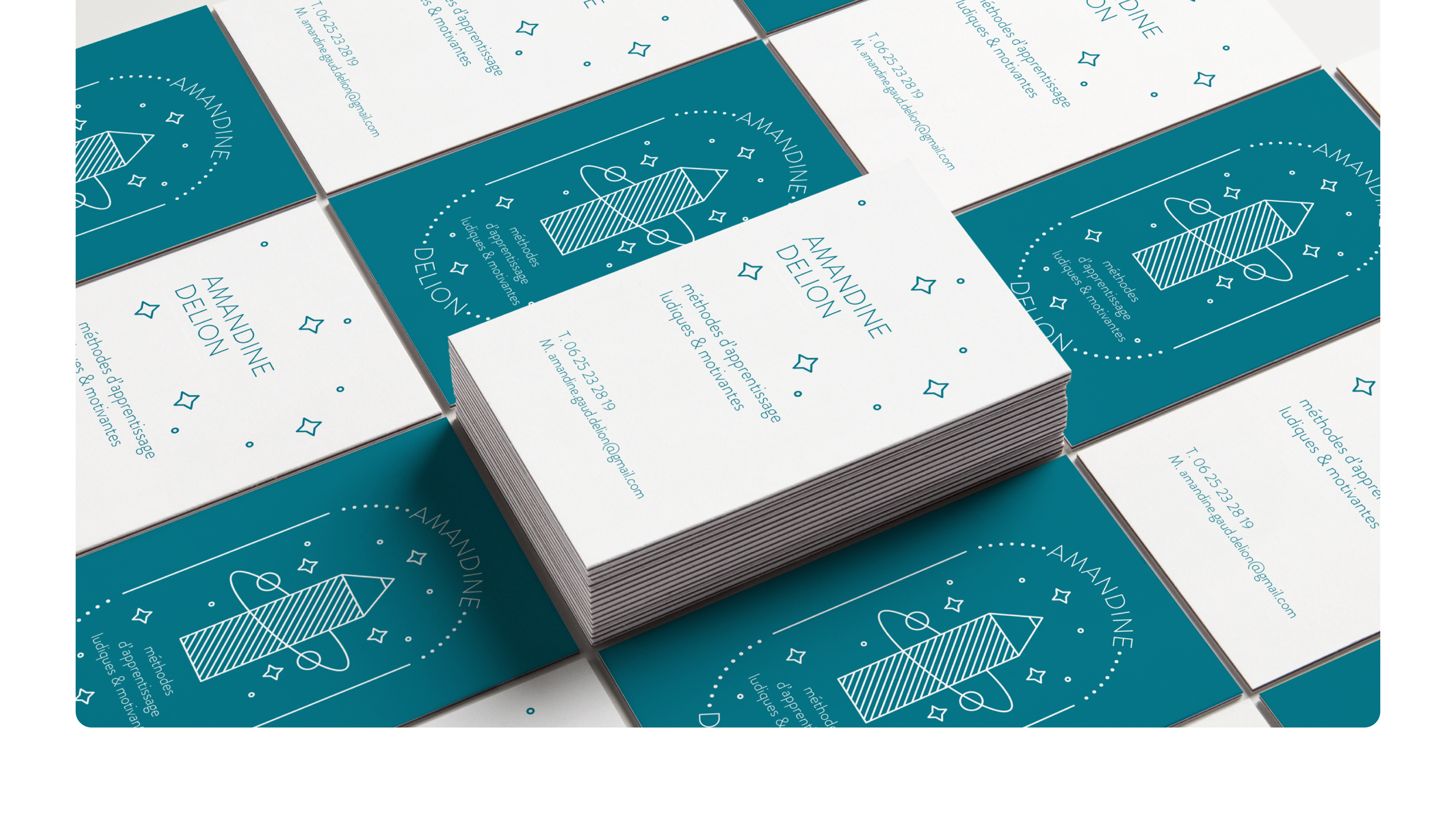 Amandine Delion - Création de logotype, charte graphique et cartes de visite